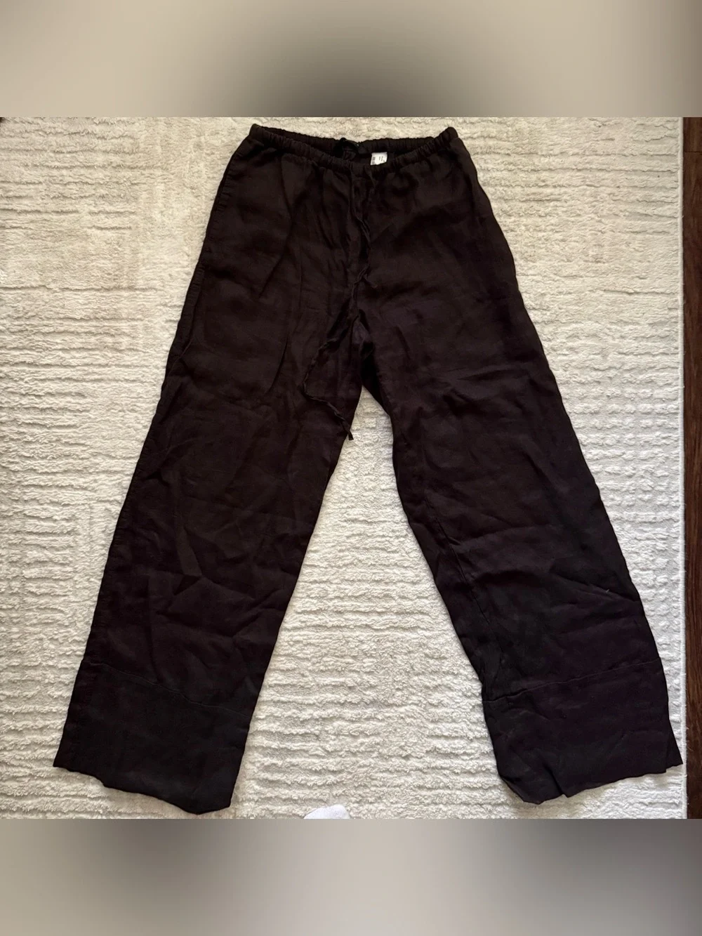 100% linen Dark Brown pants